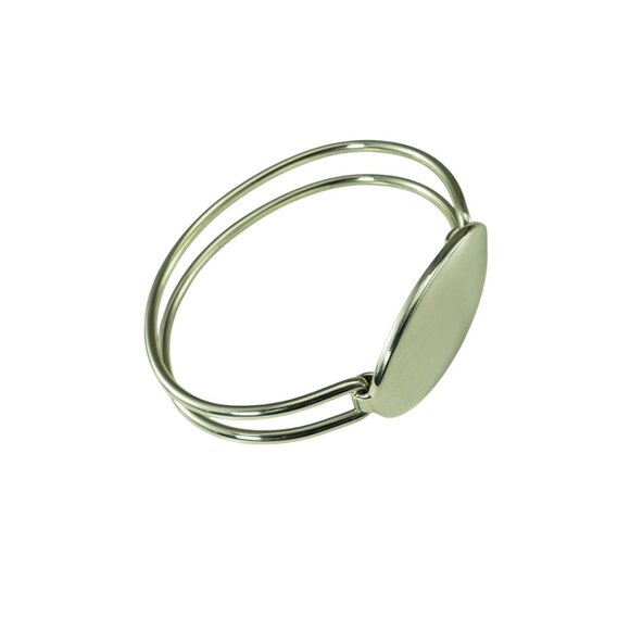 Tiffany & Co. Sterling Silver Oval ID Bangle Bracelet #23256 - Picture 4 of 8